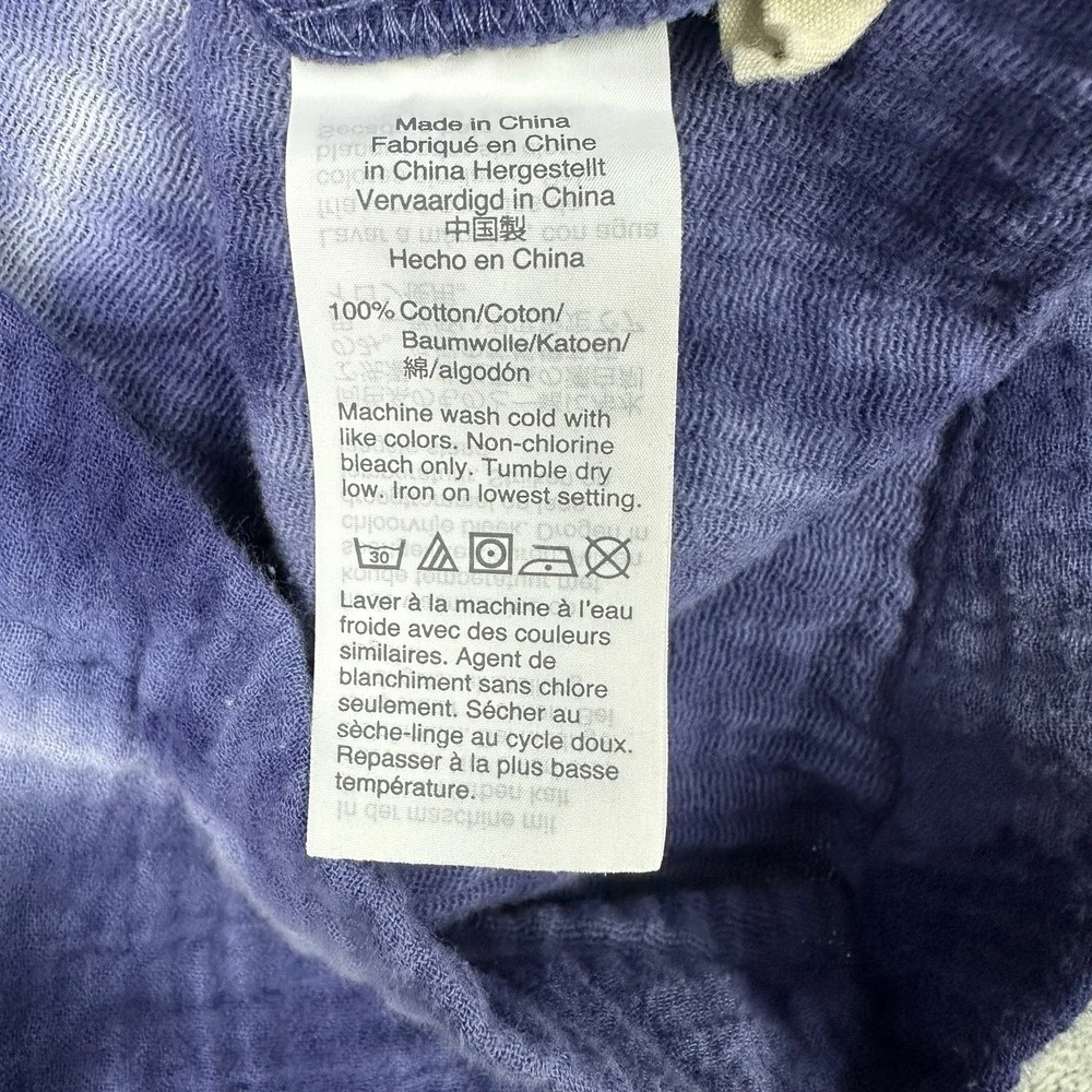 Madewell X Warm Romper Womens Small Blue Tie Dye Hooded Lounge Beach Cover Up - Picture 5 of 9